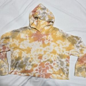 Old Navy Crop Tie Dye Hoodie Girls Size 14-16 X-large